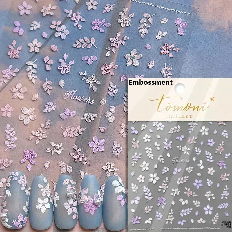 Red Azalea Rose Peony Crane Warbler Bird Fish Lily Chicken Rabbit Lobster Flower Retro Chinese Nail Art Sticker Decoration Decal (Online Order Only)