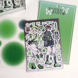 Cute Butterfly Fairy Series Sticker Girl Scrapbooking Hand Account Stickers Korean ins Idol Card DIY Deco Material Stationery (ONLINE ORDER ONLY)