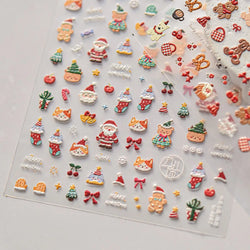 Cute Bowknot Dog Puppy Bear Strawberry Cake Fruit Juice Coffee Desserts Corgi Cherry Adhesive Nail Art Stickers Manicure Decals (ONLINE ORDER ONLY)