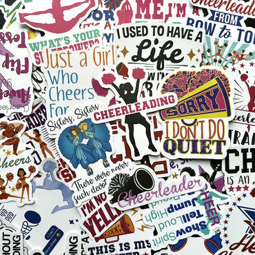 10/50Pcs Cheerleading Cartoon Stickers Waterproof Luggage Notebook Kids Toys (ONLINE ORDER ONLY)