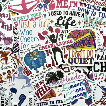 10/50Pcs Cheerleading Cartoon Stickers Waterproof Luggage Notebook Kids Toys (ONLINE ORDER ONLY)