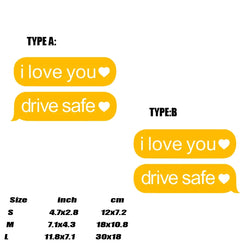 "drive safe"stickers,creative&funny High Quality And Durable Automobiles Exterior Accessories Self-adhesive Decals (ONLINE ORDER ONLY)