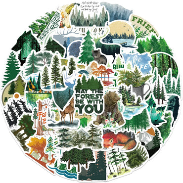 10/30/50PCS Natural Forest Series Stickers Outdoor Travel Beautiful Scenery Decals Sticker DIY Scrapbooking Phone Laptop Guitar (Online Order Only)