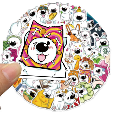 10/30/50PCS Kawaii Samoyed Dog Cartoon Stickers Cute Decals For Laptop Luggage Phone Notebook Bike DIY Decoration Sticker Toys (Online Order Only)