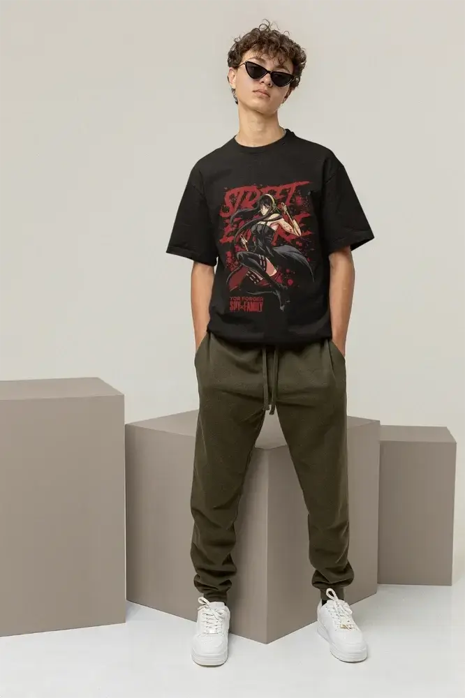 Spy x Family T-Shirt: Yor Loid Anya Kawaii Oversized Tee (ONLINE ORDER ONLY)