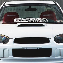 Stay Humble Car Sticker for Kanji Decoration Windshield Banner JDM Car Stickers External Accessories Waterproof Pvc Vinyl Decals (ONLINE ORDER ONLY)