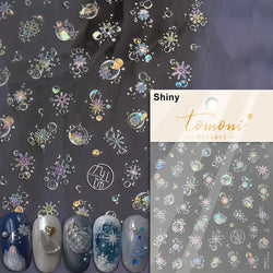 Bowknot Glove Socks Elk House Gingerbread Man Self Adhesive Nail Art Stickers Snowflake Christmas Tree Rhinestone Manicure Decal (Online Order Only)
