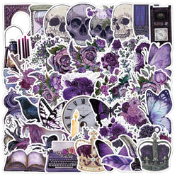 Gothic Skull Flower Stickers Waterproof Laptop Skateboard Car Phone Decor 10/30/50pcs (ONLINE ORDER ONLY)