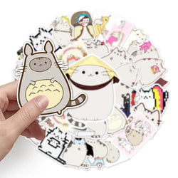10/30/50PCS Kawaii Chunky Cat Stickers Cute Animal DIY Toy For Kids Stationery Notebook Phone PVC Waterproof Sticker Decorative (ONLINE ORDER ONLY)