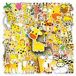 50Pcs Giraffe Cartoon Waterproof Vinyl Stickers for Skateboard Snowboard (ONLINE ORDER ONLY)