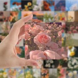 10/30/50PCS Rose Aesthetic Stickers Flowers Decal For Notebbok Wall Phone Album Fridge Suitcase PVC Waterproof Kids DIY Sticker (ONLINE ORDER ONLY)
