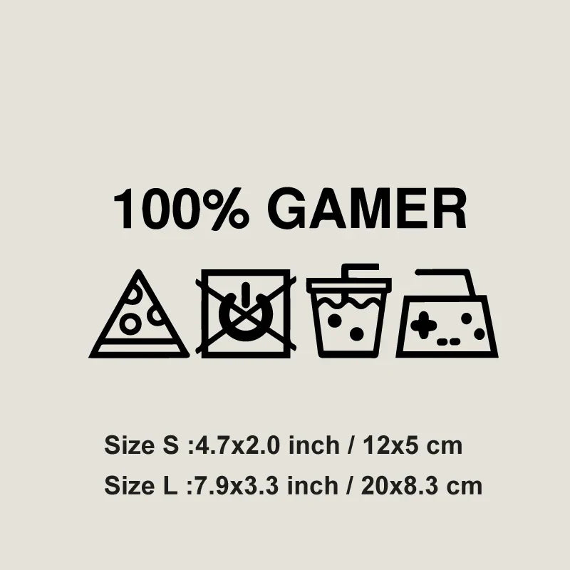 "100% GAMER"stickers,creative&funny decal  high quality sticker for cars trucks motorcycles &laptops! (ONLINE ORDER ONLY)