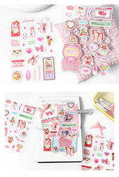 2Pcs/lot Girl Feelings Series Stickers Cute Sticker Scrapbooking Decorative Sticker Photo Album DIY Diary Stick Label Stationery (ONLINE ORDER ONLY)