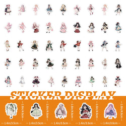 10/30/50/100PCS   Lolita Gril Stickers Cute Cartoon Girl Sticker Scrapbook Luggage Laptop Phone Guitar Car Bike Skateboard Decal (ONLINE ORDER ONLY)