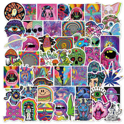 10/30/50PCS Cool Gothic Psychedelic Art Aesthetic Stickers Graffiti Decal Car Bike Skateboard Motorcycle Laptop Kid Sticker Toy (ONLINE ORDER ONLY)