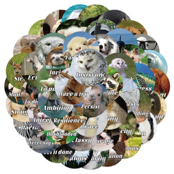 Inspirational Animal Stickers Waterproof for Laptop, Phone, Guitar, Skateboard (Online Order Only)