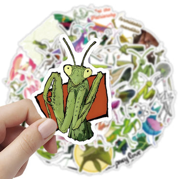 10/30/50PCS Mantis Cartoon Stickers Cool Insect Sticker Aniaml DIY Decoration Kids Toys Luggage Laptop Phone Guitar Bike Decals (ONLINE ORDER ONLY)