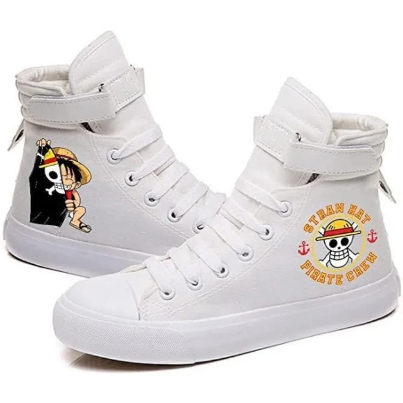 One Piece Luffy High Top Shoes: Autumn Winter Anime Sneakers (ONLINE ORDER ONLY)