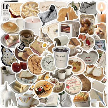 10/25/50pcs Good morning, Korean ins style Stickers Decals Cartoon Graffiti DIY  Notebook Luggage Wall Decoration PVC Sticker (ONLINE ORDER ONLY)