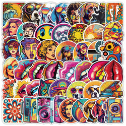 Pop Art Cartoon Stickers for Phone Laptop Luggage Skateboard - 10/30/50PCS (Online Order Only)