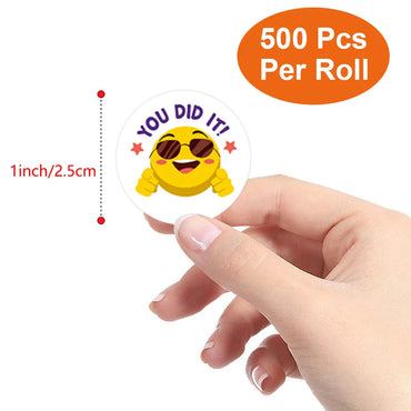 100-500pcs Reward Stickers For Kids Teacher Cartoon Incentive Stickers For School Supplies Classroom Teacher Students (Online Order Only)