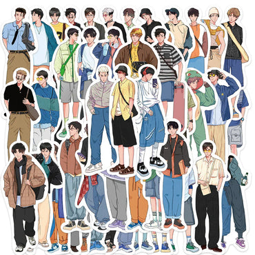 10/30/50pcs Fashion Hand-Painted Waterproof Stickers for Laptop, Phone, Skateboard, Notebook (Online Order Only)