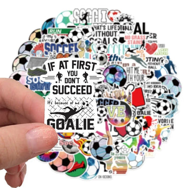 10/50/100pcs Graffiti Stickers Football Soccer Stickers for Adults Helmet Motorcycle Luggage Water Bottle Skateboard (ONLINE ORDER ONLY)
