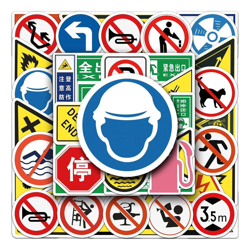 50Pcs Cartoon Waterproof Vinyl Stickers for Skateboard Snowboard (ONLINE ORDER ONLY)