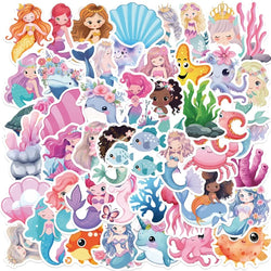10/30/50PCS Cute Mermaid PVC Sticker Aesthetic Chidlren's Stationery Korean Decoration Scrapbooking School Supplies for Kids (ONLINE ORDER ONLY)