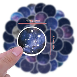 10/60Pcs Twelve Constellations Graffiti Stickers Laptop Computer Phone Luggage Guitar Waterproof Graffiti Bicycle Vinyl Sticker (ONLINE ORDER ONLY)