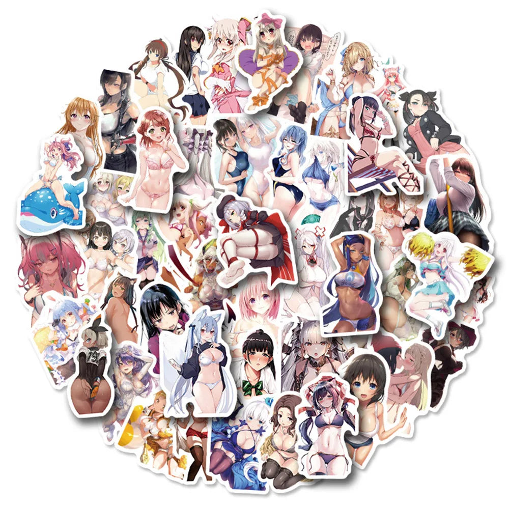 Anime Hentai Waifu Bunny Girl Stickers Decal for Laptop Luggage Car Otaku Toys (Online Order Only)