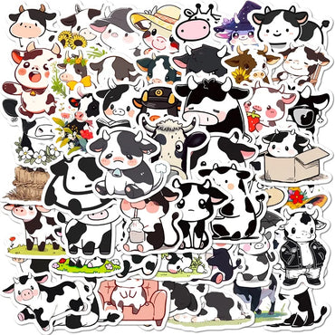 10/30/50PCS Cute Cow PVC Sticker Aesthetic DIY Children's Decoration Scrapbooking Korean Stationery School Supplies for Kids (ONLINE ORDER ONLY)