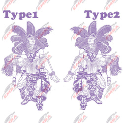 Aztec Man Women Stickers For Car Stickers External Accessories Hood Decoration Die Cutting Waterproof Prevent PVC Vinyl Decal (ONLINE ORDER ONLY)