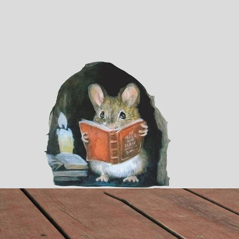 Cartoon Mouse Wall Sticker Kids Room Decor Removable Funny Rats (Online Order Only)