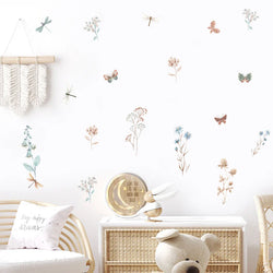 Boho Dragonfly Watercolor Nursery Wall Decals Vinyl Stickers Kids Room Decor (ONLINE ORDER ONLY)
