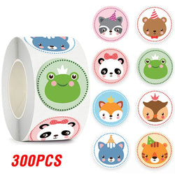 100-500pcs Cartoon Animal Reward Stickers for Kids Cute Gift Decor Stickers Labels School Encourage Children Stationery Stickers (Online Order Only)