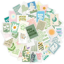 Cartoon Inspirational Quote Stickers - Motivational Decals for Laptop, Scrapbook, Diary, Kids (10/30/50pcs) (Online Order Only)