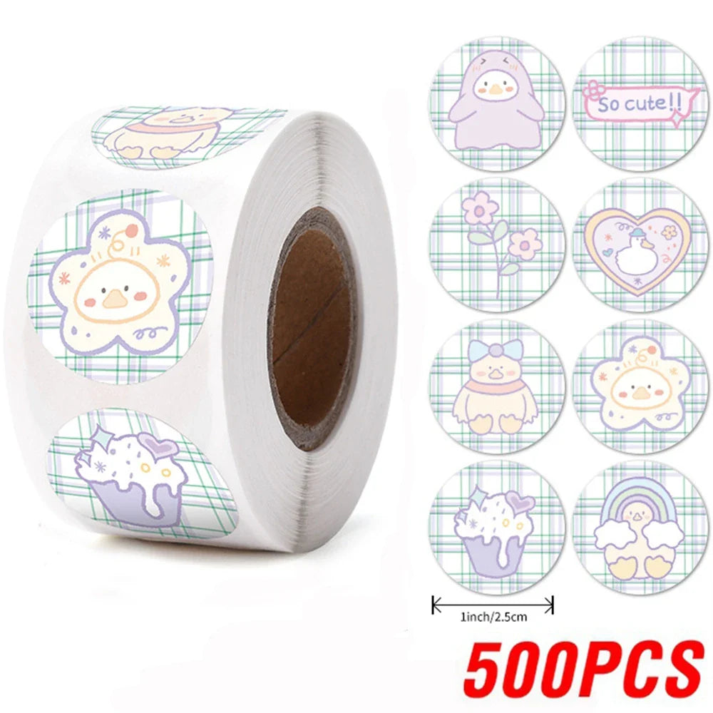100-500pcs Round Cake Stickers for Kids Teacher Reward Stickers Scrapbooking Journal Personal Planner Diary Letter Envelope (ONLINE ORDER ONLY)