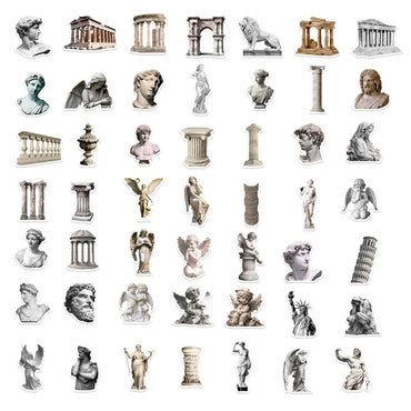 10/30/50PCS Vintage Art Sculpture PVC Sticker Aesthetic Chidlren's Stationery Decoration Scrapbooking School Supplies for Kids (ONLINE ORDER ONLY)