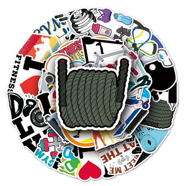 10/50Pcs Inspirational Fitness Graffiti Sticker Decals DIY Water Bottle Motorcycle Laptop GYM Cool Sticker for Kid Toys (ONLINE ORDER ONLY)