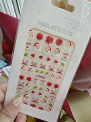 Cute Deer Christmas Nail Stickers 5D Embossed Elk Star Gingerbread Man Snowflake Santa Claus Holly DIY Winter Engraved Manicure* (ONLINE ORDER ONLY)