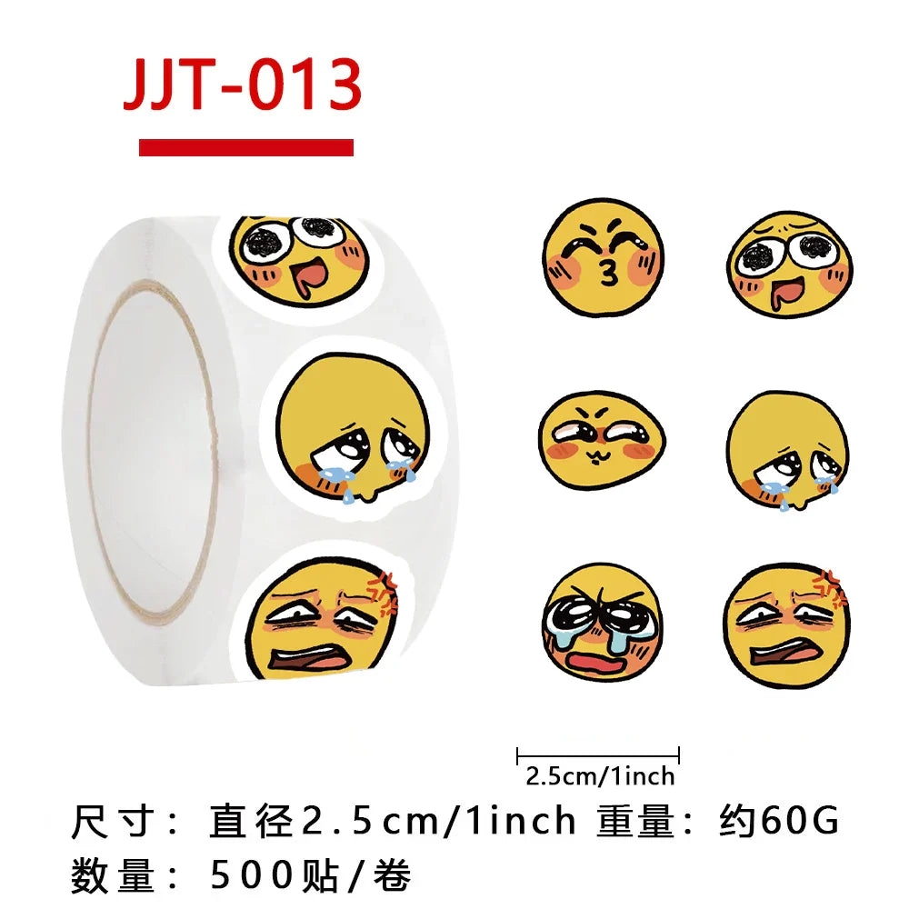 500pcs Little Yellow Face Stickers for Kids School Teacher Reward Sticker Party Decor Small Business Label Scrapbooking Stickers (ONLINE ORDER ONLY)