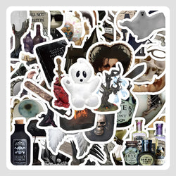 10/30/60PCS Horror Ghost Cartoon Stickers Graffiti Hallowmas Decoration Decals Toys DIY Suitcase Phone Car Laptop Fridge Sticker (ONLINE ORDER ONLY)