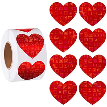 100-500 Heart Shape Of Red Stickers Seal Labels Stickers Scrapbooking For Package And Wedding Gift Decoration Stationery sticker (ONLINE ORDER ONLY)