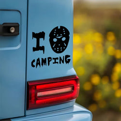 "CAMPING"Stickers,mask  jason creative funny decal high quality sticker for cars trucks motorcycles &laptops! (ONLINE ORDER ONLY)