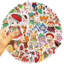 60PCS Fruit Critter Animal Stickers DIY Laptops Water Bottles Phones Decorative Stickers Toy Waterproof Vinyl Decals (ONLINE ORDER ONLY)