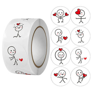 100-500Pcs Stickers Love Labels for Wedding  Valentine's Day Holiday Gift Decoration Envelope Sealing Stickers Scrapbooking (ONLINE ORDER ONLY)