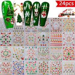 30 Sheets Cute Penguin Winter Nail Stickers Set 3D Snowflake Christmas Decals Tree Elk Bell Self Adhesive Slider Manicure Tips * (ONLINE ORDER ONLY)