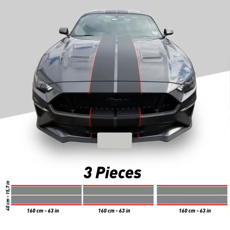 Racing Stripes Car Sticker Large Pattern Stickers Exterior Accessories Decoration Whole Body Auto Parts Die Cutting Vinyl Decals (ONLINE ORDER ONLY)