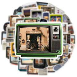 10/30/50pcs Retro Equipment  Phone CD Tape Computer Stickers Vintage Decals Laptop Motorcycle Luggage Car Waterproof Sticker Toy (ONLINE ORDER ONLY)